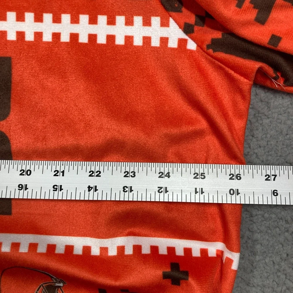 Cleveland Browns Pajamas Men's 2XL Orange Christmas Reindeer‎ Top Bottoms NFL